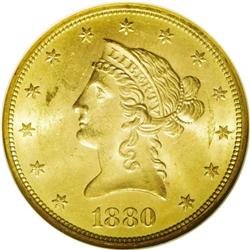 	1880-S $10 MS63 NGC. The 1880-S is available in basal 1880-S