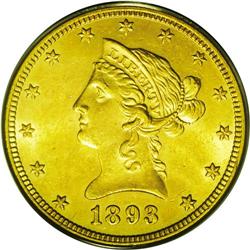 	1893-S $10 MS63 PCGS. This issue is generally availabl 1893-S