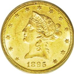 	1895-O $10 MS63 ICG. Similar to the other late date O- 1895-O