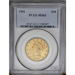 	1901 $10 MS63 PCGS.From The Jackson Hole Collection. 1901