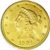 	1901 $10 MS64 PCGS. A lustrous greenish-gold near-Gem 1901