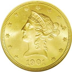 	1901-S $10 MS64 NGC. This is a high quality example wh 1901-S