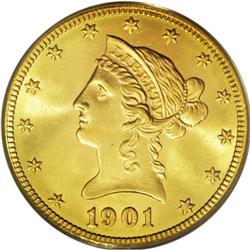 	1901-S $10 MS65 PCGS. Walter Breen (1988) mentions tha 1901-S