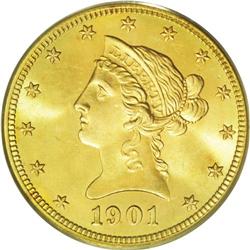 	1901-S $10 MS66 PCGS. A highly appealing Premium Gem w 1901-S
