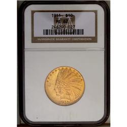 	1911 $10 MS62 NGC. Both sides of this frosty Mint Stat 1911