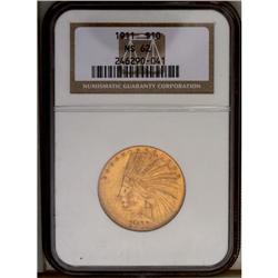 	1911 $10 MS62 NGC. Frosty and lustrous with moderately 1911