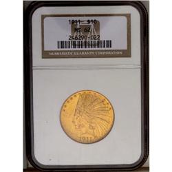 	1911 $10 MS62 NGC. There are a couple of notable hits 1911