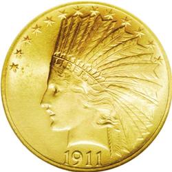 	1911 $10 MS64 NGC. A few light abrasions on each side 1911