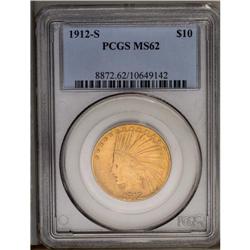 	1912-S $10 MS62 PCGS. This is a scarce date as indicat 1912-S