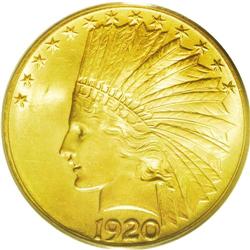 	1920-S $10 MS64 PCGS. Recognized as one of the four mo 1920-S