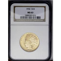 	1932 $10 MS63 NGC. An ever-popular type coin, and the 1932