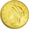 	1850 $20 AU58 NGC. The 1850 double eagle is typically 1850