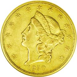 	1850-O $20 XF45 NGC. 1850-O