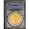 Image 1 : 	1872-S $20 AU55 PCGS. Considerable luster remains in t 1872-S