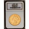 Image 1 : 	1873 $20 Open 3 MS61 NGC. Bright yellow-gold surfaces 1873