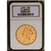 Image 1 : 	1876 $20 MS60 NGC. Bright apricot-gold surfaces displa 1876