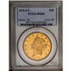 Image 3 : 	1876-CC $20 MS60 PCGS. Well impressed design elements 1876-CC