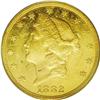 Image 1 : 	1882 $20 AU50 PCGS. The 1882 double eagle has the lowe 1882