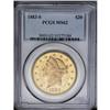 Image 1 : 	1883-S $20 MS62 PCGS. Relatively few luster breaks occ 1883-S