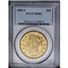 	1884-S $20 MS62 PCGS. Boldly struck with rich colorati 1884-S