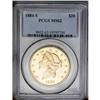 Image 1 : 	1884-S $20 MS62 PCGS. An impressive example with satin 1884-S