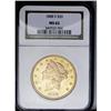 	1888-S $20 MS62 NGC. Potent luster illuminates this ch 1888-S