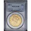 	1889-S $20 AU58 PCGS.From The Jackson Hole Collection. 1889-S