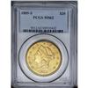 	1889-S $20 MS62 PCGS. This lustrous and nicely struck 1889-S
