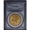 	1889-S $20 MS62 PCGS. This lustrous green-gold double 1889-S