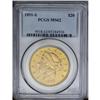 	1891-S $20 MS62 PCGS. A shimmering green-gold represen 1891-S