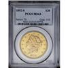 Image 3 : 	1892-S $20 MS63 PCGS. A fully lustrous and lightly abr 1892-S