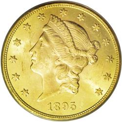 	1895-S $20 MS63 PCGS. Possessing a pronounced green-go 1895-S