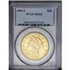 	1896-S $20 MS63 PCGS. Shades of apricot and yellow-gol 1896-S