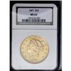 	1897 $20 MS63 NGC. Sharply struck with shimmering lust 1897