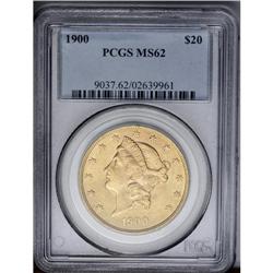 	1900 $20 MS62 PCGS.From The Jackson Hole Collection. 1900
