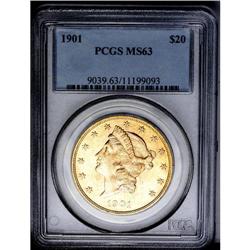 	1901 $20 MS63 PCGS.From The Jackson Hole Collection. 1901