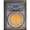 	1907 $20 MS62 PCGS. A moderately abraded but well stru 1907
