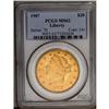 Image 1 : 	1907 $20 MS62 PCGS. Bright, frosty, and modestly abrad 1907