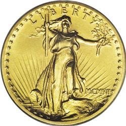 	1907 $20 HR, Flat MS64 PCGS.From The Jackson Hole Coll 1907