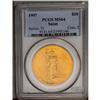 Image 1 : 	1907 $20 SAINT MS64 PCGS.From The Jackson Hole Collect 1907