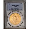 Image 3 : 	1907 $20 Arabic Numerals MS65 PCGS. The satiny, tan-go 1907