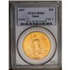 Image 3 : 	1907 $20 Arabic Numerals MS65 PCGS. Seldom seen in Gem 1907