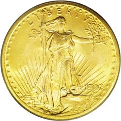 	1907 $20 Arabic Numerals MS66 PCGS. This is the usuall 1907
