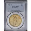 	1908-D $20 No Motto MS64 PCGS. Long Rays Obverse. A lu 1908-D