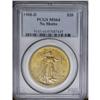 	1908-D $20 No Motto MS64 PCGS. The honey-gold surfaces 1908-D