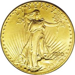 	1910-D $20 MS65 PCGS. A splendid Gem quality example w 1910-D
