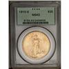 	1910-S $20 MS63 PCGS. A lustrous and radiant sunrise-g 1910-S