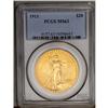 	1911 $20 MS63 PCGS. Honey-gold radiance dominates the 1911