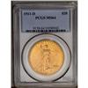 	1911-D $20 MS64 PCGS. The bright and satiny peach-gold 1911-D