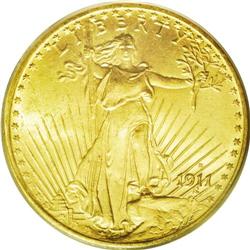 	1911-S $20 MS66 PCGS.From The Jackson Hole Collection. 1911-S